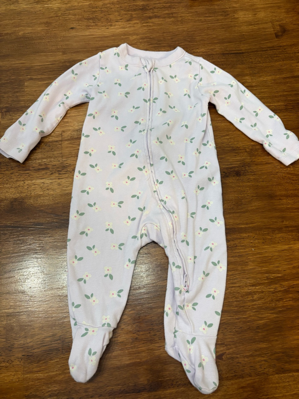 Old Navy Lavender Floral Zip Footie